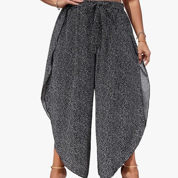 Black and white wide leg pants - Picture 3 of 3